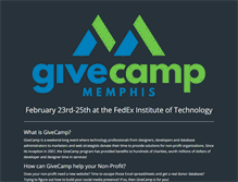 Tablet Screenshot of givecampmemphis.org